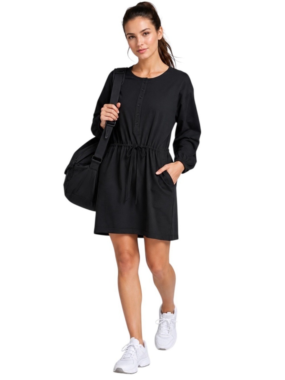 Columbia Boundless Avenue Black Dress Women Small Omni Shield Travel Chic